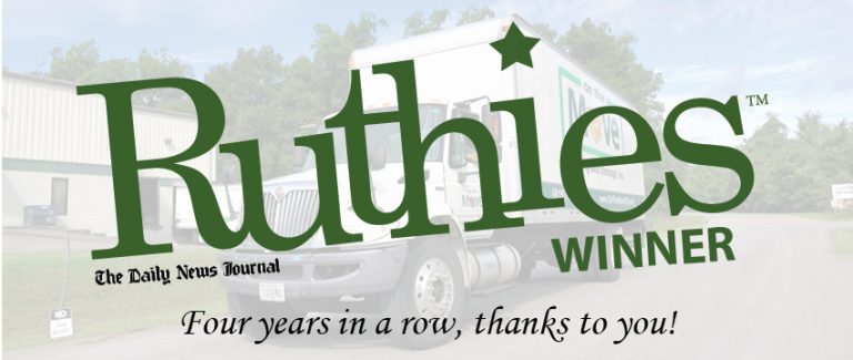 On The Move Moving Company Ruthies Award Winner banner
